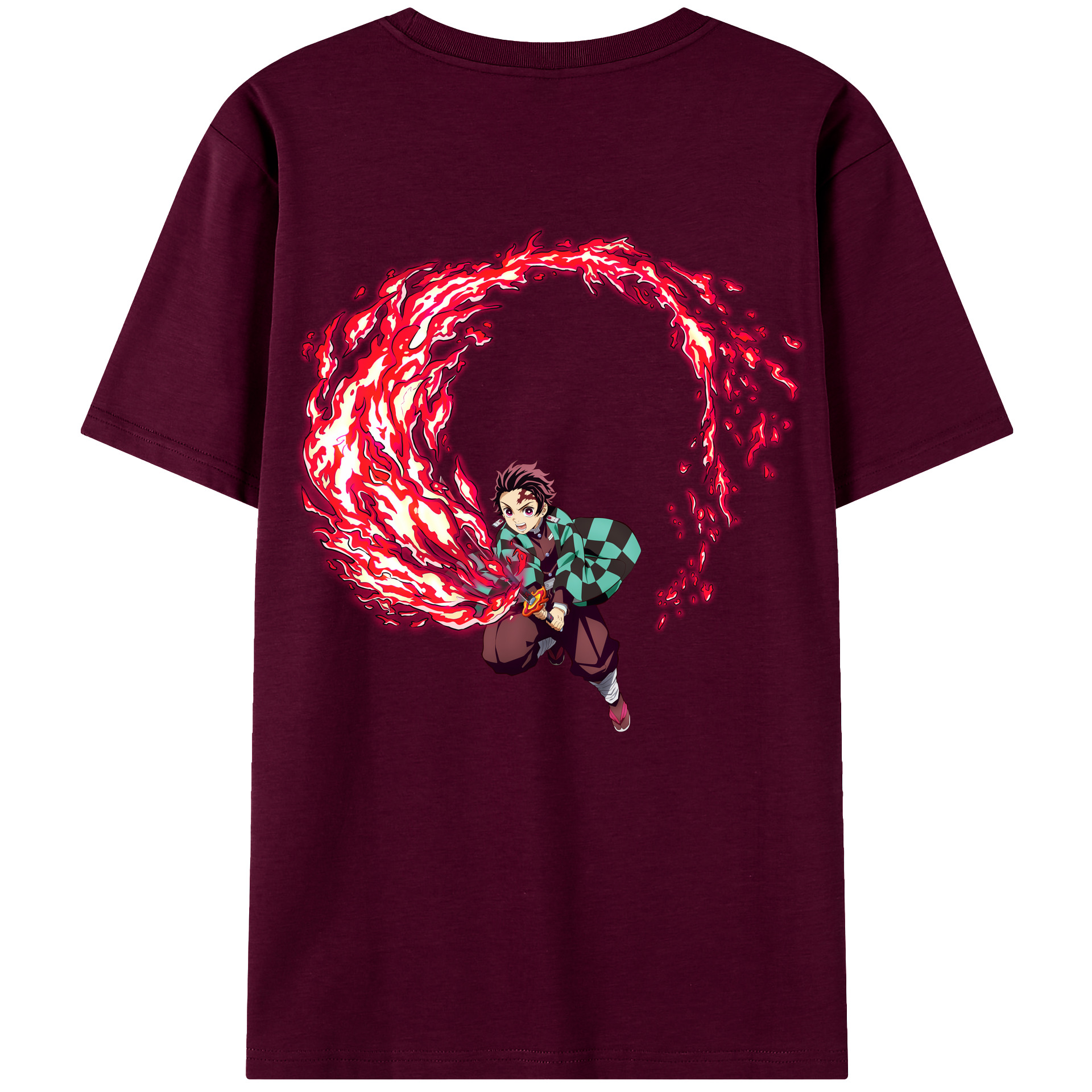 （画像用） 鬼滅の刃 竈門 炭治郎／かまど たんじろう Kamado Tanjirou レディース半袖Tシャツ(バックプリント)